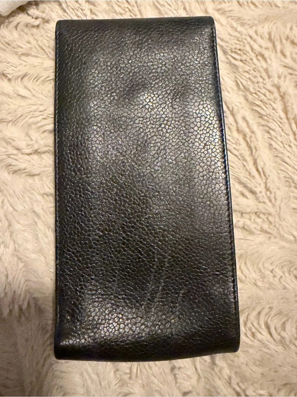 Chanel Cavier Leather Eyeglass/Phone Case (will fit iPhone but not Pro Max)